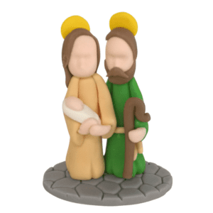 Presépio em biscuit sagrada família