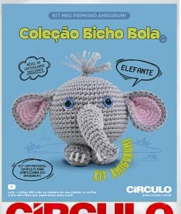 Kit Amigurumi Bicho Bola Circulo - Elefante
