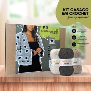 Kit Casaco em Crochet