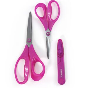 Kit Tesouras Com Glitter ROSA CIRCULO