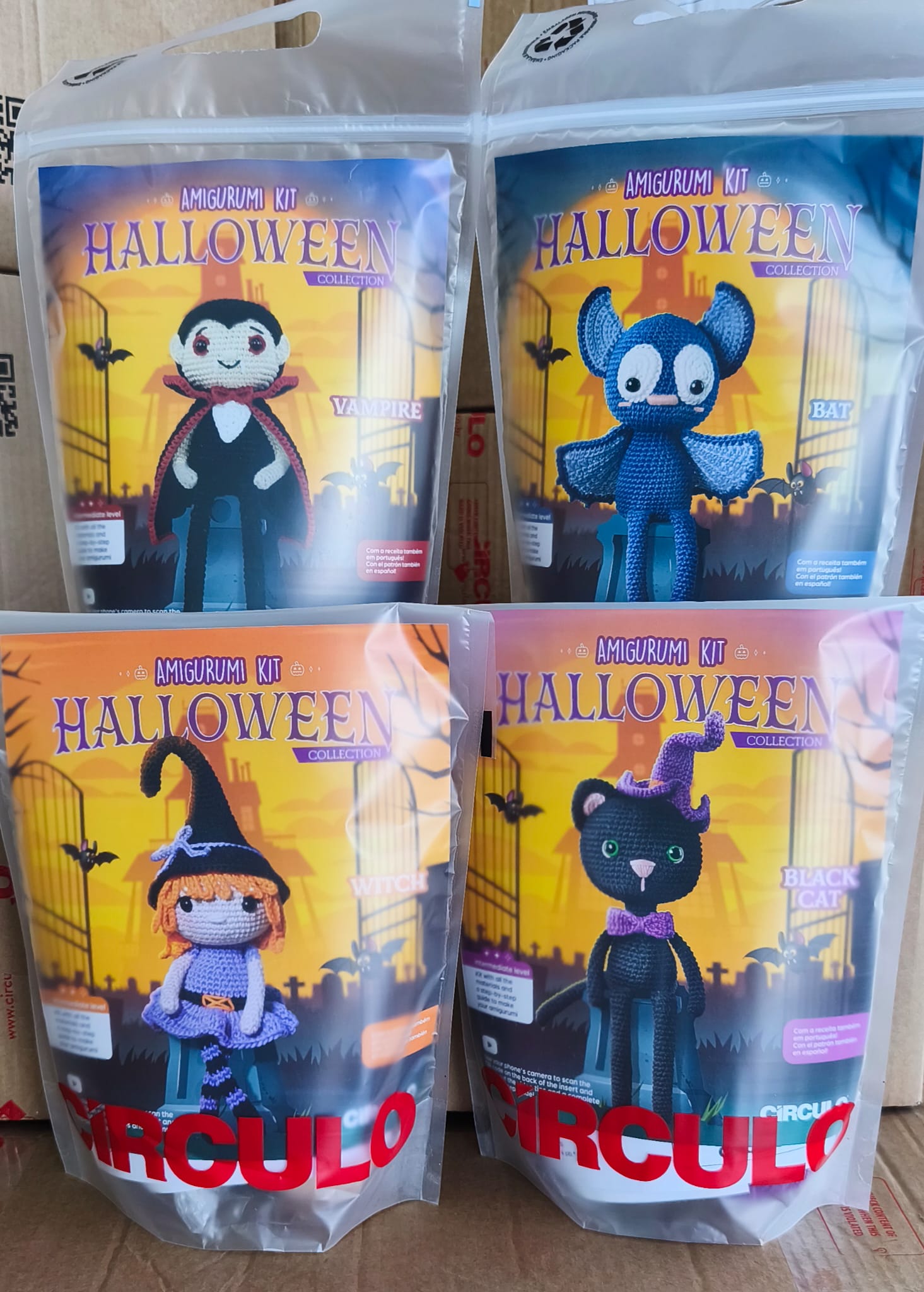 Kit Amigurumi Halloween Círculo