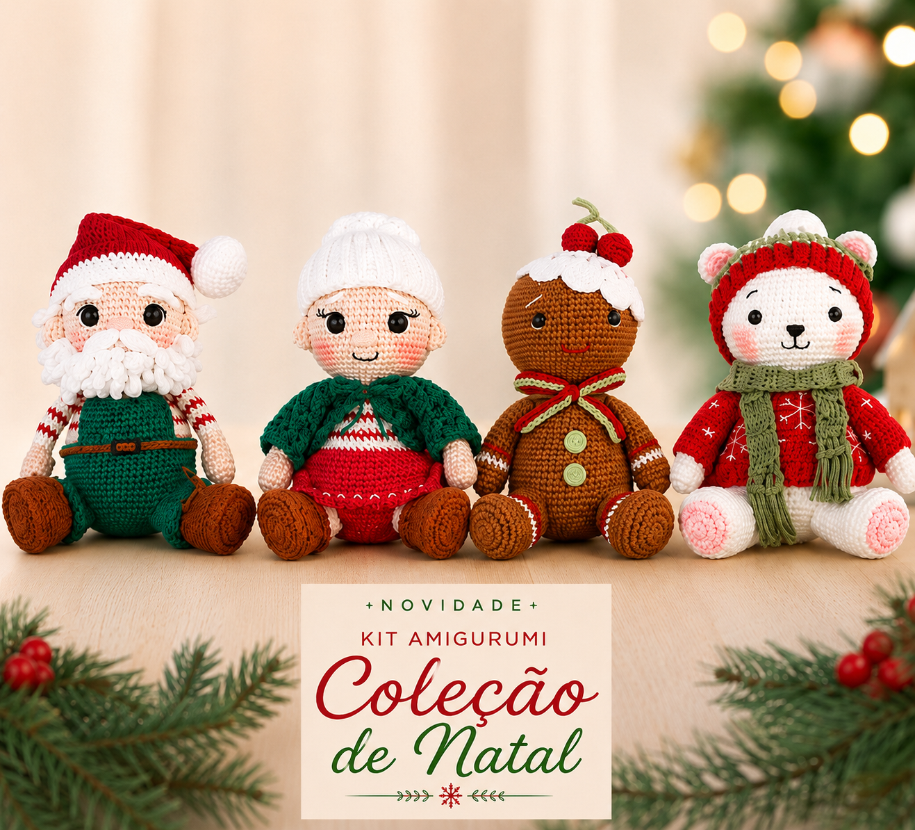 Kit de Amigurumi de Natal Círculo