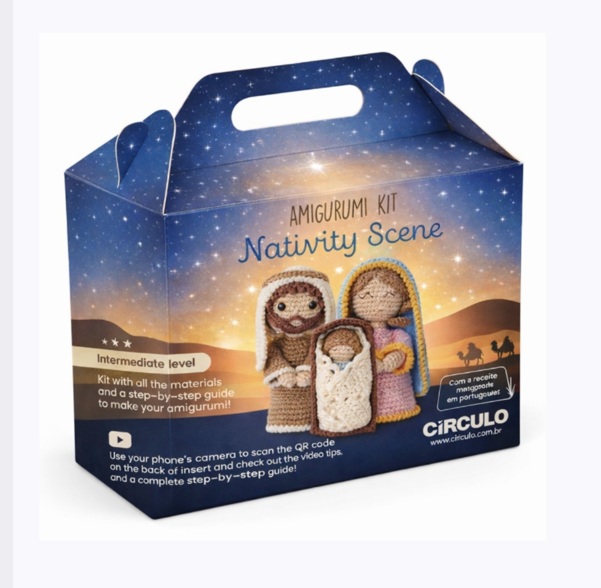 Kit de amigurumi Presépio de Natal Círculo
